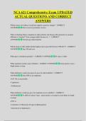 NCA 621 Comprehensive Exam UPDATED  ACTUAL QUESTIONS AND CORRECT  ANSWERS