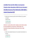 Certified Tool and Die Maker Journeyman  Practice Exam Questions With Correct Answers  &lpar;Verified Answers&rpar; Plus Rationales 2026 Q&A &vert;  Instant Download Pdf