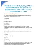 WGU D115 Advanced Pathophysiology OA Exam 2026&sol;2027 Actual Exam - 450 Questions with Detailed Rationales &vert; 100&percnt; Verified Graded A&plus; Pass Guaranteed - A&plus; Graded