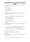 PrepIQ Maine Dentist Limited Retired Ultimate Exam 