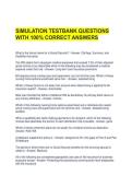 SIMULATION TESTBANK QUESTIONS WITH 100&percnt; CORRECT ANSWERS 