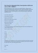 State Farm Fire Independent Policy Exam Questions with Revised  Answers 100&percnt; CORRECT