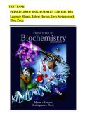 Principles of Biochemistry 5th Edition Test Bank by Moran Horton Scrimgeour Perry Questions and Answers for Exam Preparation Guide