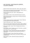 NUR 180 EXAM 1 QUESTIONS WITH VERIFIED ACCURATE ANSWERS