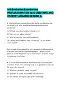Self-Evaluation Examination PREPARATION TEST 2026 QUESTIONS AND CORRECT ANSWERS GRADED A&plus;