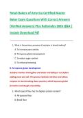 Retail Bakers of America Certified Master  Baker Exam Questions With Correct Answers  &lpar;Verified Answers&rpar; Plus Rationales 2026 Q&A &vert;  Instant Download Pdf 