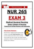 NUR 265 Exam 3 Medical-Surgical Nursing &lpar;2026&rpar; PDF &vert; Nursing Med-Surg &vert; Galen College