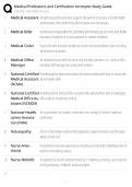 MED-CERT &sol; Score 100&percnt; &sol; New Version 2025 Update &sol; Study Guide & Test Bank &sol; Medical Professions & Certification Acronyms