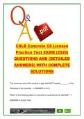 CSLB Concrete C8 License Exam 150&plus; Questions & Answers &lpar;2026&rpar; &ndash; Concrete Technology&comma; Mix Design&comma; Materials&comma; Construction &lpar;C8&rpar; &ndash; Contractors State License Board