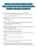 SERVICE LINE DEVELOPMENT &lpar;AMT2&rpar; TASK 3 FINAL TEST 2026 QUESTIONS WITH CORRECT ANSWERS GRADED A&plus;