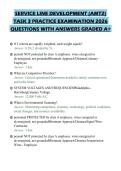 SERVICE LINE DEVELOPMENT &lpar;AMT2&rpar; TASK 3 PRACTICE EXAMINATION 2026 QUESTIONS WITH ANSWERS GRADED A&plus;