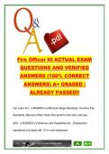 Fire Officer III Exam 120&plus; Questions & Answers &lpar;2026&rpar; &ndash; NFPA Standards&comma; Fire Management&comma; Leadership&comma; Safety &lpar;FO-III&rpar; &ndash; Fire Science