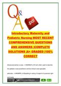 Introductory Maternity & Pediatric Nursing Exam 150&plus; Questions & Answers &lpar;2026&rpar; &ndash; Obstetrics&comma; Pediatrics&comma; Reproductive Health&comma; Nursing Care &lpar;NURS201&rpar;
