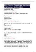 MLS Practice Comp Exam Questions and Answers Updated 2026