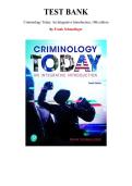 Test Bank for Criminology Today&colon; An Integrative Introduction&comma; 10th edition by Frank Schmalleger&comma; Chapter 1-16 &vert; All Chapters