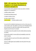 EMR- JB Learning Test Questions chapters 1-11 Exam Questions & Answers &lpar;Grade A&plus;&rpar;&period;docx