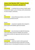 Jones And Bartlett EMT Course Exam Questions & Answers &lpar;Grade A&plus;&rpar;&period;docx