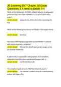 JB Learning EMT Chapter 10 Exam Questions & Answers &lpar;Grade A&plus;&rpar;&period;docx