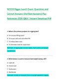 NCCCO Rigger Level I Exam Questions and  Correct Answers &lpar;Verified Answers&rpar; Plus  Rationales 2026 Q&A &vert; Instant Download Pdf