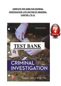 Complete Test Bank for Criminal Investigation 13th Edition by Swanson &lpar;Latest&rpar;