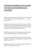 STATIONARY ENGINEER ELECTRIC REVIEW SET 2026 SOLVED QUESTIONS AND SOLUTIONS