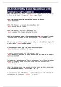 MLS Chemistry Exam Questions with  Answers 100&percnt; correct