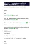 BIOD 171 Portage Learning FINAL EXAM QUESTIONS and answers
