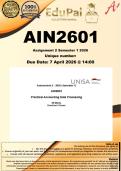 AIN2601 Assignment 2 &lpar;COMPLETE GUIDELINES&rpar; Semester 1 2026 - DUE 7 April 2026