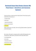 Rockwell Exam Real Estate Classes WA Final Exam 1 Questions and Answers&vert; Updated