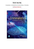Test Bank for Criminalistics&colon; An Introduction to Forensic Science&comma; 13th edition by Richard Saferstein&comma; Chapter 1-20 &vert; All Chapters