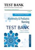 Test Bank Introductory Maternity & Pediatric Nursing 5th Edition by Nancy Hatfield & Cynthia Kincheloe ISBN 9781975163785 Complete Questions and Answers All Chapters A&plus;