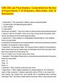CHM 206 Lab Final Mastery- Comprehensive Review of Experiments 7-10 &lpar;Polymers&comma; Diels-Alder&comma; EAS&comma; & Resolution&rpar;&period;pdf