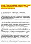 Nursing 3100 Pharmacology Exam 1 Master Guide- Herbal Supplements&comma; FDA Regulations&comma; & Drug Schedules &lpar;2025-2026&rpar;&period;pdf