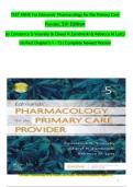 Test Bank for Pharmacology for the Primary Care Provider 5th Edition &ndash; Constance G&period; Visovsky Questions and Answers PDF &lpar;Latest Update 2026&ndash;2027&rpar;