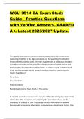 WGU D514 OA Exam Study  Guide &ndash; Practice Questions  with Verified Answers&period; GRADED  A&plus;&period; Latest 2026&sol;2027 Update&period; 