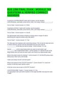 BUS 1350 FINAL EXAM - MODULE 7&9 QUESTIONS & VERIFIED CORRECT ANSWERS