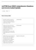 AMFTRB Exam &lpar;2025&rpar; comprehensive Questions and Answers &lpar;Latest Update&rpar;