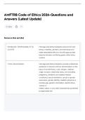 AMFTRB Code of Ethics 2026-Questions and Answers &lpar;Latest Update&rpar;