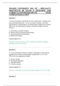 WILKES UNIVERSITY NSG 547&ndash; SPECIALTY PRACTICUM III EXAM 2&vert; QUESTION AND CORRECTANSWER2026UPDATE WITH COMPLETESOLUTION