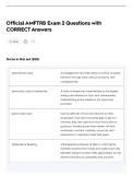 Official AMFTRB Exam 2 Questions with CORRECT Answers