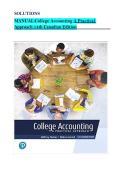 Solution Manual for College Accounting A Practical Approach Canadian Edition 14th Edition Slater Good Step by Step Solutions PDF