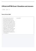 Official AMFTRB Exam 3 Questions and Answers