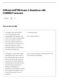 Official AMFTRB Exam 4 Questions with CORRECT Answers