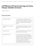 AMFTRB Exam MFT Set 2&sol;2 &lpar;Marriage and Family Therapy &rpar; Questions & Answers