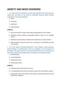 Mental helath disorder Nursing exam questions and answers 2026-27