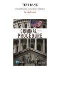Test Bank for Criminal Procedure &lpar;Justice Series&rpar; 3rd Edition by John Worrall&comma; Chapter 1-13 &vert; All Chapters