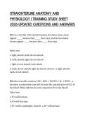 STRAIGHTERLINE ANATOMY AND PHYSIOLOGY I TRAINING STUDY SHEET 2026 UPDATED QUESTIONS AND ANSWERS
