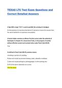 TEXAS LTC Test Exam Questions and Correct Detailed Answers&vert; Latest Update 2026