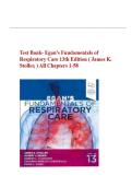 Test Bank for Egan&rsquo;s Fundamentals of Respiratory Care 13th Edition &ndash; Robert M&period; Kacmarek Questions and Answers PDF &lpar;Latest Update 2026&ndash;2027&rpar;