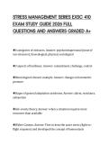 STRESS MANAGEMENT SERIES EXSC 410 EXAM STUDY GUIDE 2026 FULL QUESTIONS AND ANSWERS GRADED A&plus;